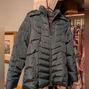 Women's Eddie Bauer Size M Blue Green Shimmer Down Jacket